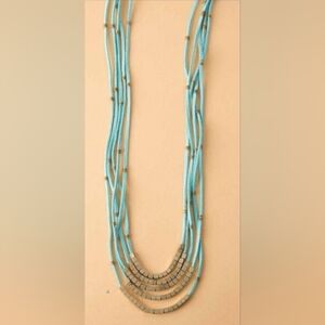 multi-strand "Adrift Turquoise Necklace" from Noonday - Retired Collection